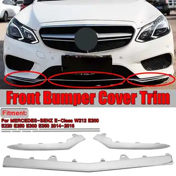 

3pcs W212 Car Front Bumper Chrome Grille Cover Trim Molding For Mercedes For Benz E-Class W212 E200 E220 E250 E300 E350 2014-16