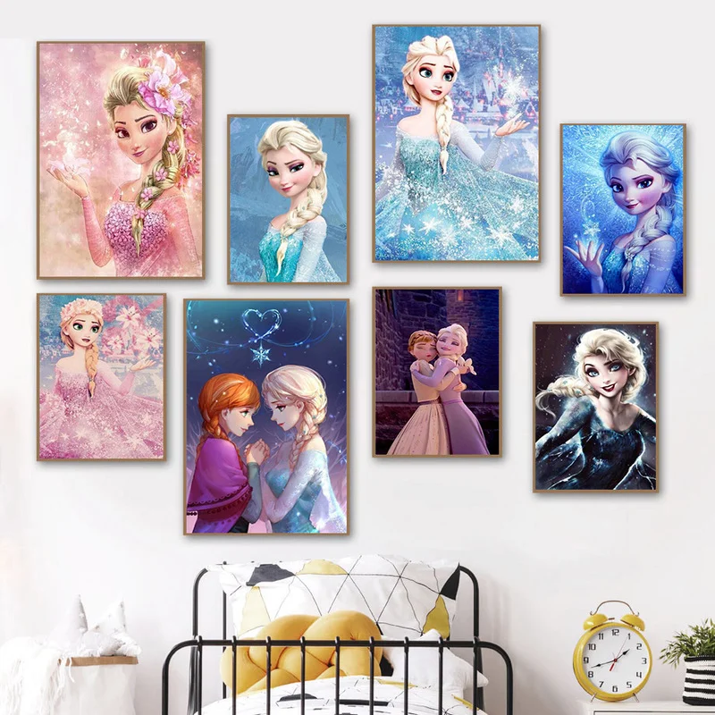 Картина на холсте Disney Холодное сердце Анна и Эльза настенные художественные