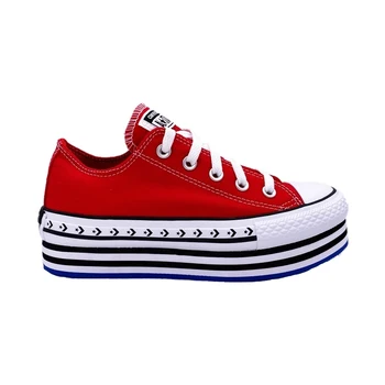 

CONVERSE CTAS PLATFORM LAYER OX SNEAKERS Red White Black Blue 566763C