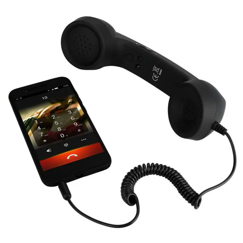 1pcs Mobile Phone Telephone Receivers Handset Earphone Retro Telephones Receiver For IPhone 3.5mm Interface Cellphone Hot | Электроника