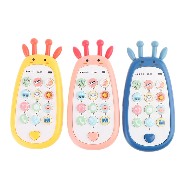 Educational Toy Cellphone W/ LED Baby Kid Educational Phone Model Chrismtas Gift Children Mobile Phone Baby Glue Biting Toys 2