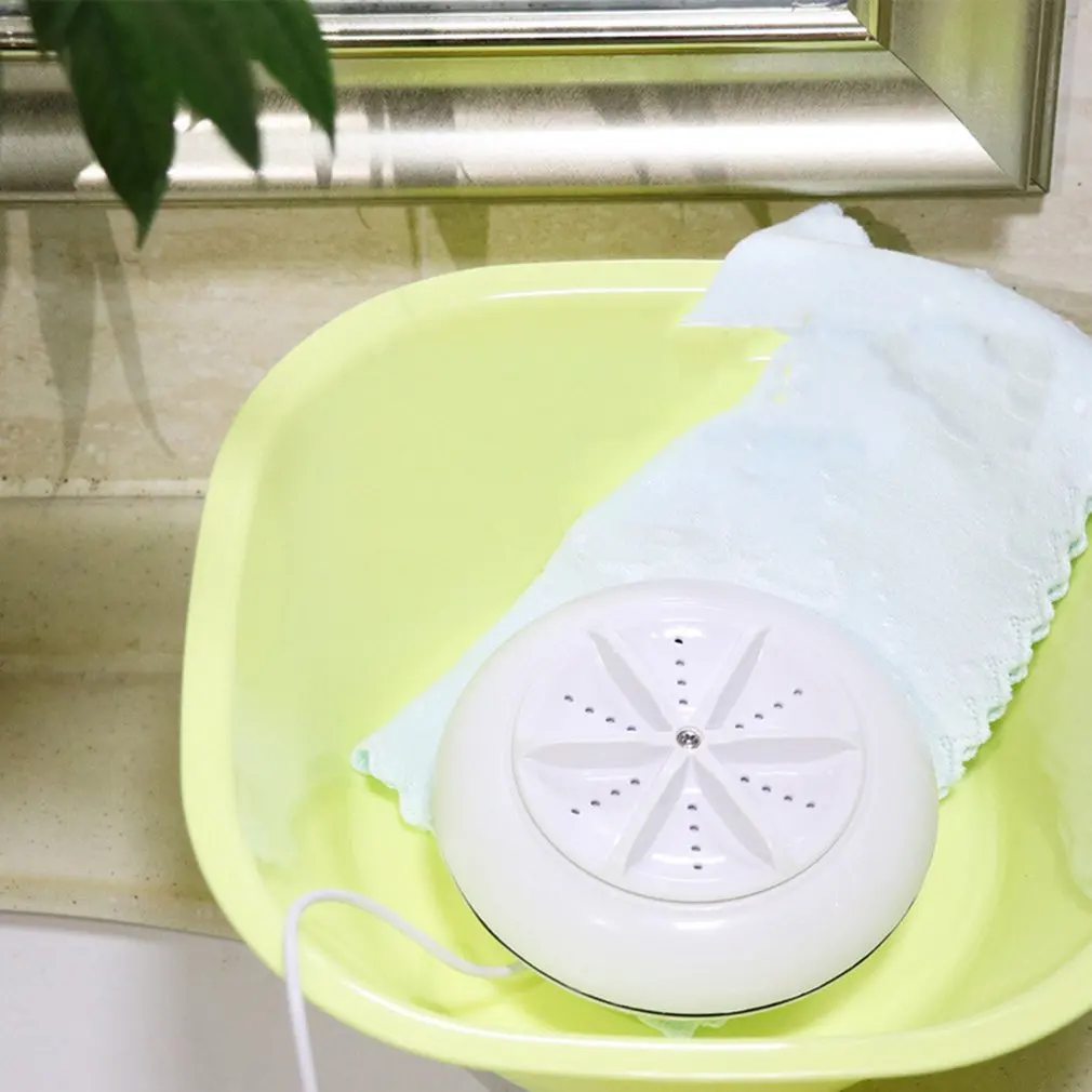 Ultrasonic Turbo Washer Portable travel laundry reverse turbine spin mini USB Single-shift Switch