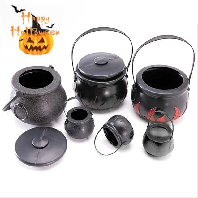 Halloween Candy Pot Halloween Cauldron Novelty Halloween Bucket Ornament  Skull Witch Toy - Gift Boxes & Bags - AliExpress