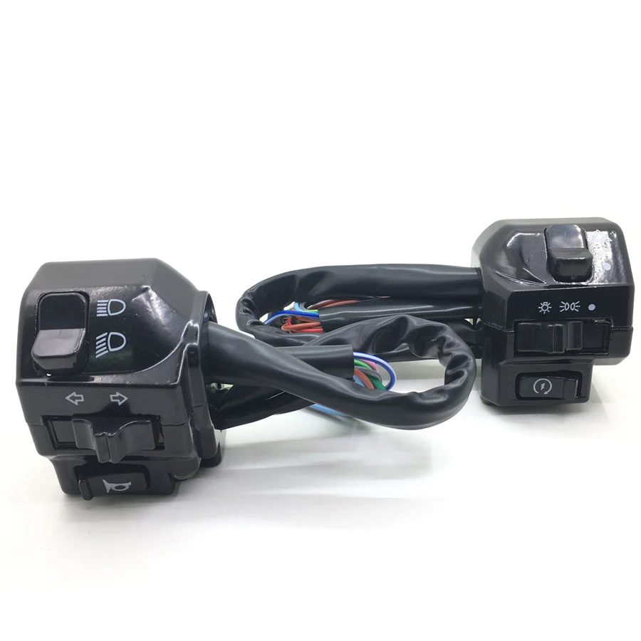 Motorcycle 7/8" Handlebar Control Switch Horn Turn Signal Headlight Fog