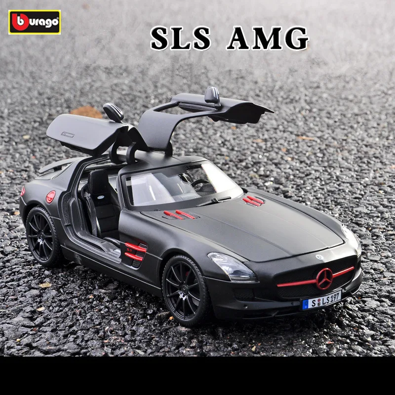 

Maisto 1:18 Scale Alloy Racing Car Diecast Model Car Mercedes Benz AMG SLS Sports Car Metal Toy Car For kids toy Gift Collectio
