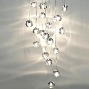 

Hot Modern Crystal Chandelier Lighting Hotel Large Staircase Hanging Lights LED Cristal Lamps for Home Hotel Decoration