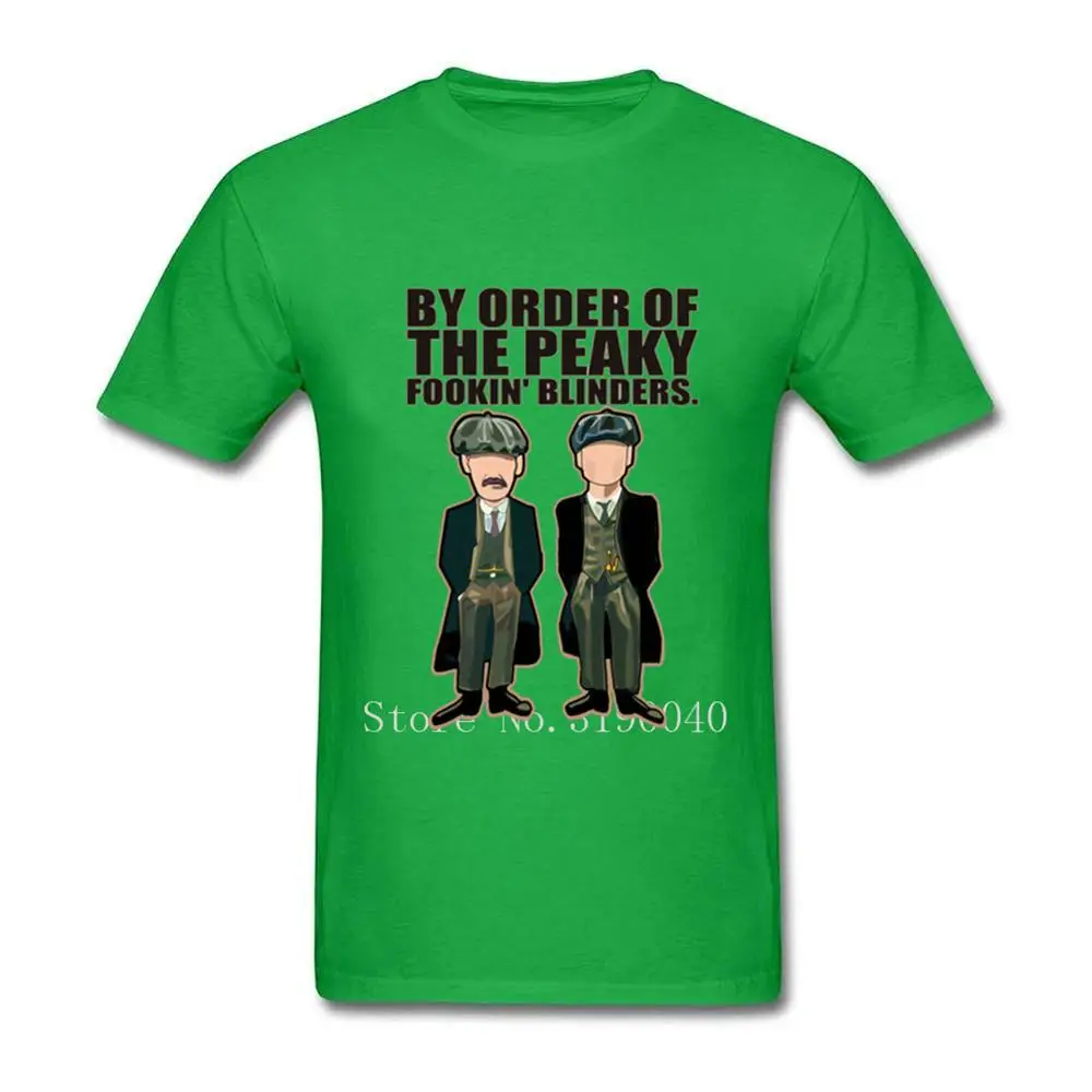 Peaky blinders/Футболка Мужская хлопковая футболка с коротким рукавом размера плюс детская футболка с принтом «тяжелый металл» топы с принтом, camisetas ho - Цвет: Зеленый