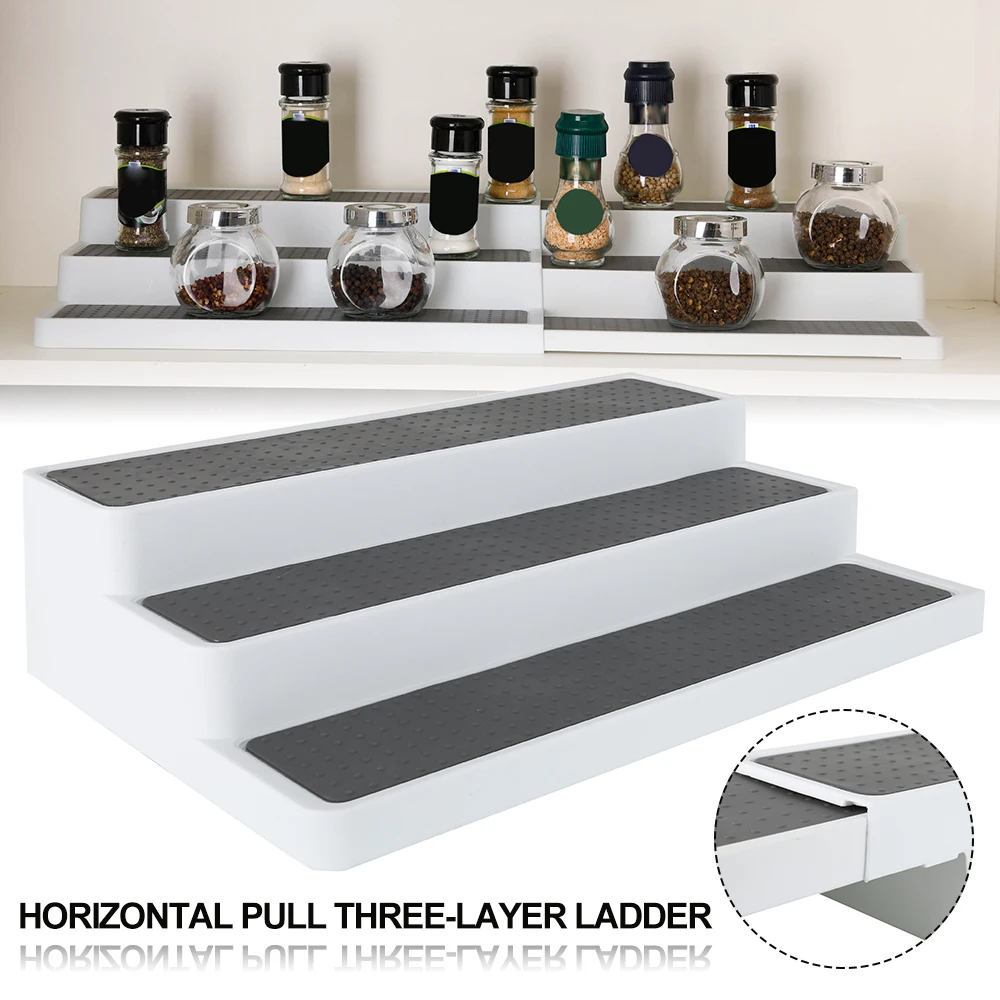 3 уровня специй травы бутылки держатель шкаф Органайзер для хранения кухонный