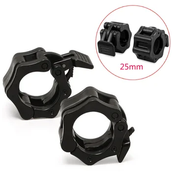 

2Pc Barbell Lock Collars Weight Lifting Plastic Barbell Collars Clamp Weight Lifting Bar Lock Home Gym Traning 25mm High Quality