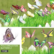 3D Lawn Craft Grassland on Sticks Luminous 10 Pcs/Pack Lawn Decoration Butterfly Garden Decor Garden Ornament Lifelike