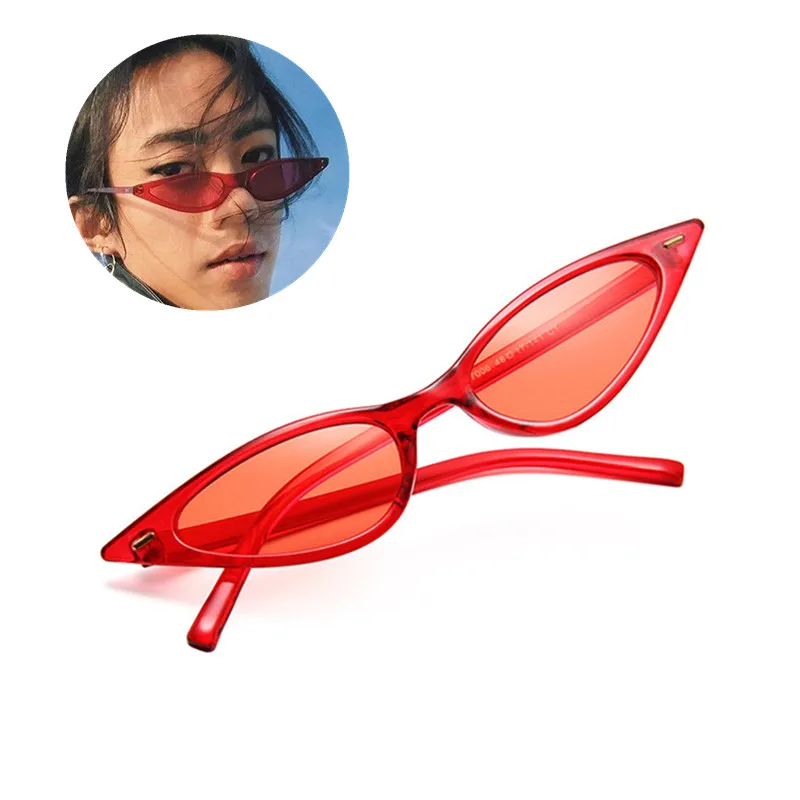 red sunglasses cat eye