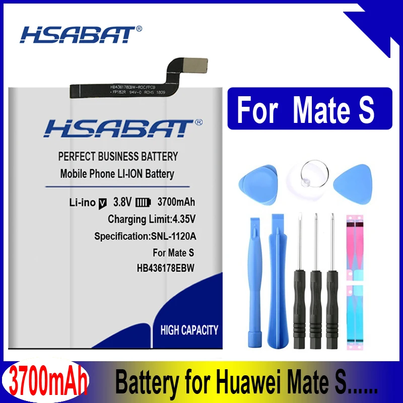 HSABAT 3700mAh HB436178EBW Аккумулятор для HUAWEI mate S CRR-CL00 CRR-UL00