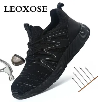 

LEOSOXS Safety Work Shoes For Men Steel Toe Cap Anti-smashing Working Boots Comfort Non-Slip Anti-Static Casual Protective 48
