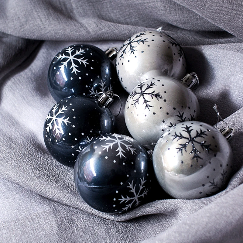 

6pcs Christmas Tree Ball Decor Ball Bauble Christmas Party Hanging Ball Ornament Xmas Decorations For Home New Year Kid's Gifts