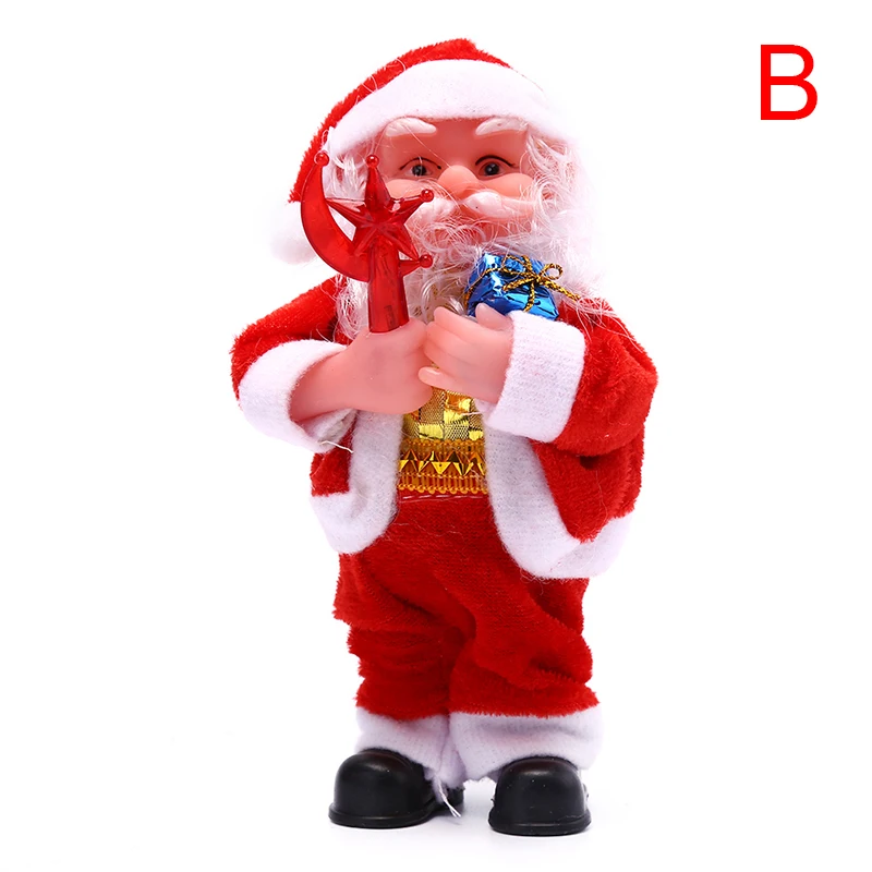 Electric Singing Santa Claus Toy Doll with Music Home Decor Christmas Gifts 