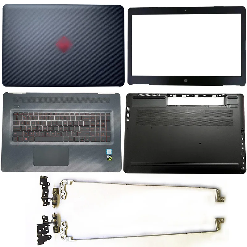 

For HP Omen 17-W 17T-W 17-W120TX TPN-Q174 Laptop LCD Back Cover/Front Bezel/Hinges/Palmrest/Bottom Case 862973-001 862972-291