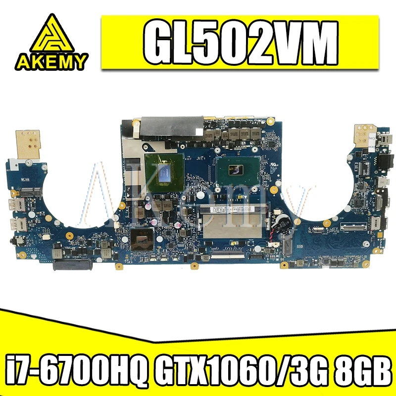 GL502VM Moederbord Rev: 2.0 Voor Asus GL502VM GL502VML Laptop Moederbord HM170 I7-6700HQ GTX1060/3G 8 Gb/Ram 100% Getest GL502VM Moederbord Rev: 2.0 Voor Asus GL502VM GL502VML Laptop Moederbord HM170 I7-6700HQ GTX1060/3G 8 Gb/Ram 100% Getest