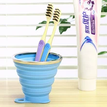 2/4 шт. 270ML силиконовая складная чашка складная дорожная кружка с крышкой выдвижной Портативный Открытый Кружка спорт стакана воды