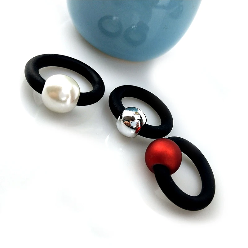 Pearl Rings Fashion Rubber Jewelry Elasticity Ring Women,ring jewelry,jewelry rings,finger rings,womens ring