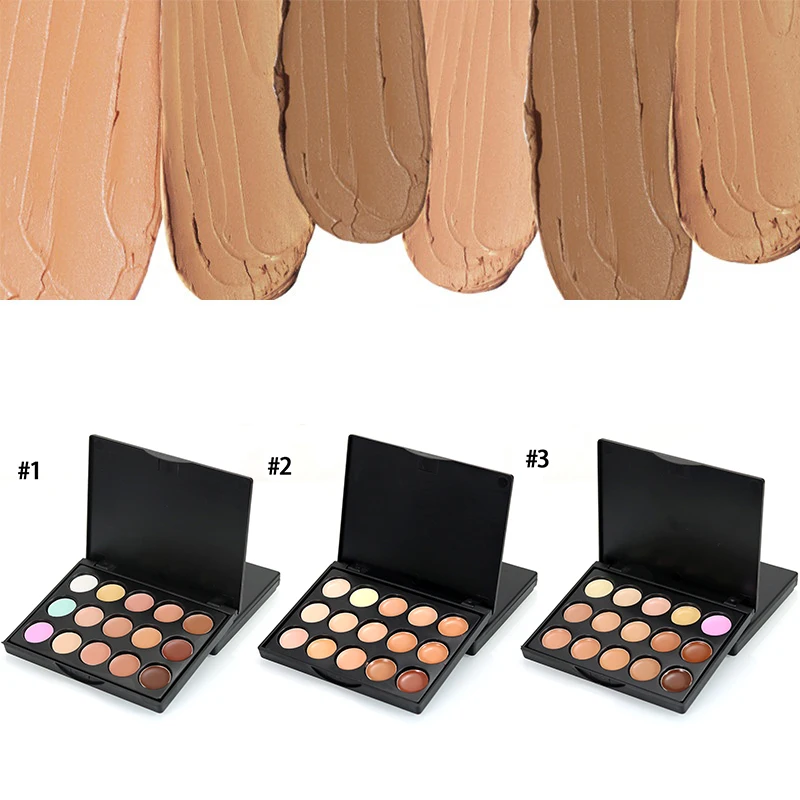 

Popfeel Brand Makeup Color Concealer Full Cover Corrective Long Lasting Face Contour Makeup 15 Colors Concealer Palette +DHL