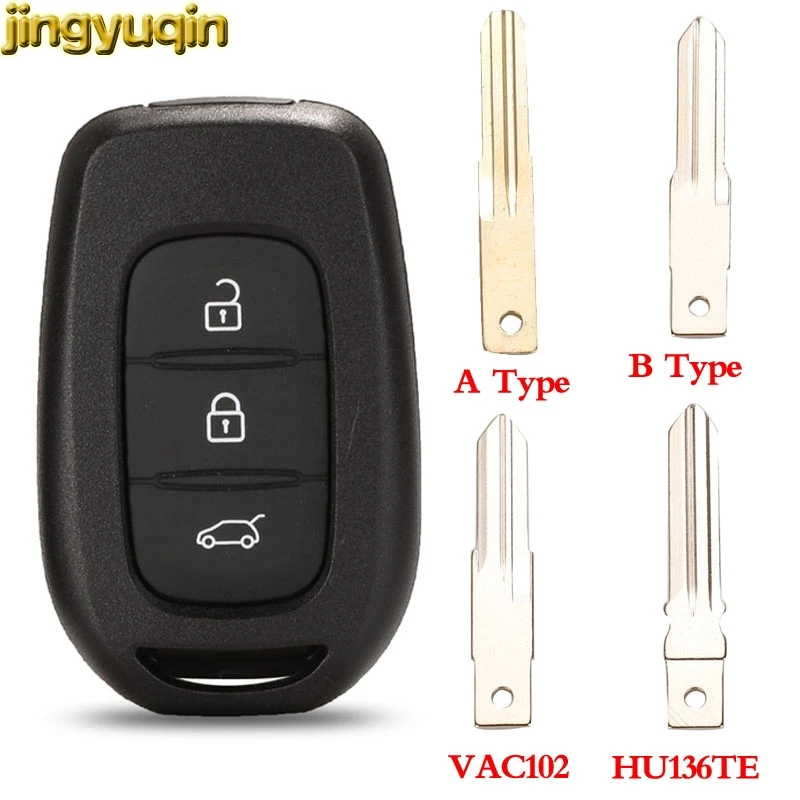 Корпус ключа для автомобиля jingyuqin Renault Dacia Duster 2013 2014 2015 2016 2018 HU136te VAC102 сменный