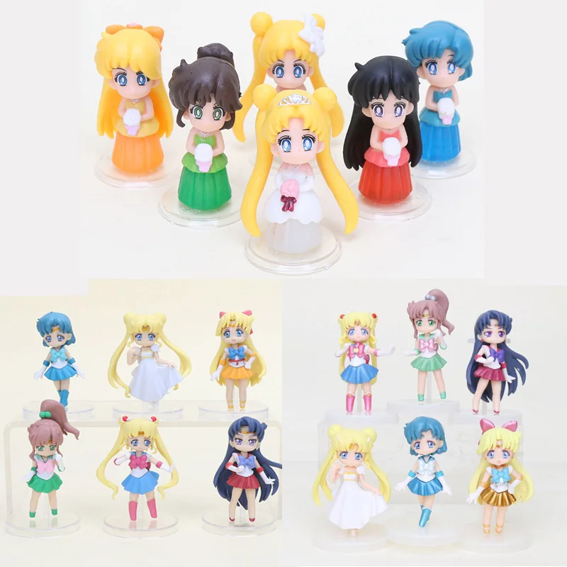 Экшн фигурка Сейлор Мун из ПВХ 6 шт./компл. 7 см|model toy|anime sailor moonsailor venus |