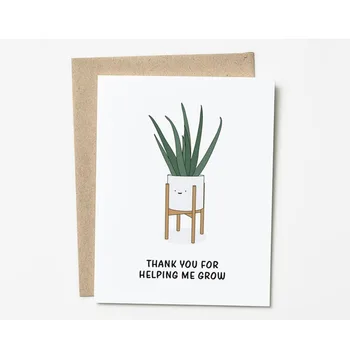 

Custom Funny Thank You Card Thank You Gift for Him or Her Personalized Appreciation Gift Botanical Teacher Appreciation Gift
