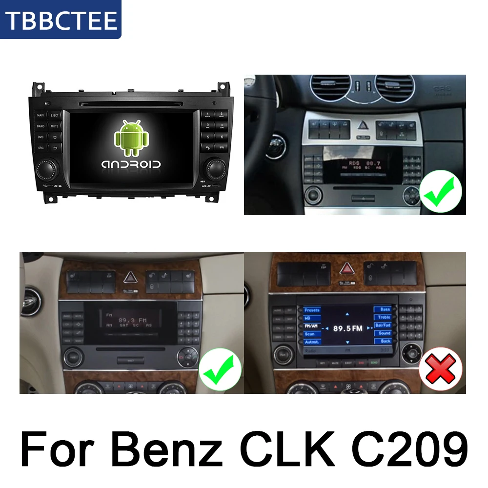 Flash Deal For Mercedes Benz CLK Class C209 A209 2000~2010 NTG Car Multimedia Player Android Radio GPS Navigation Stereo audio IPS Map WIFI 5