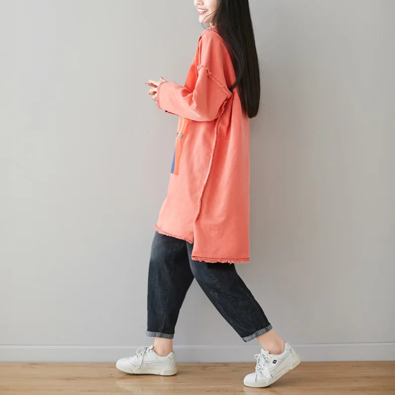 Harajuku Женская толстовка плюс размер o-образным вырезом корейская мода 2019 осень зима свитшоты с принтом свободные уличные пуловеры новинка