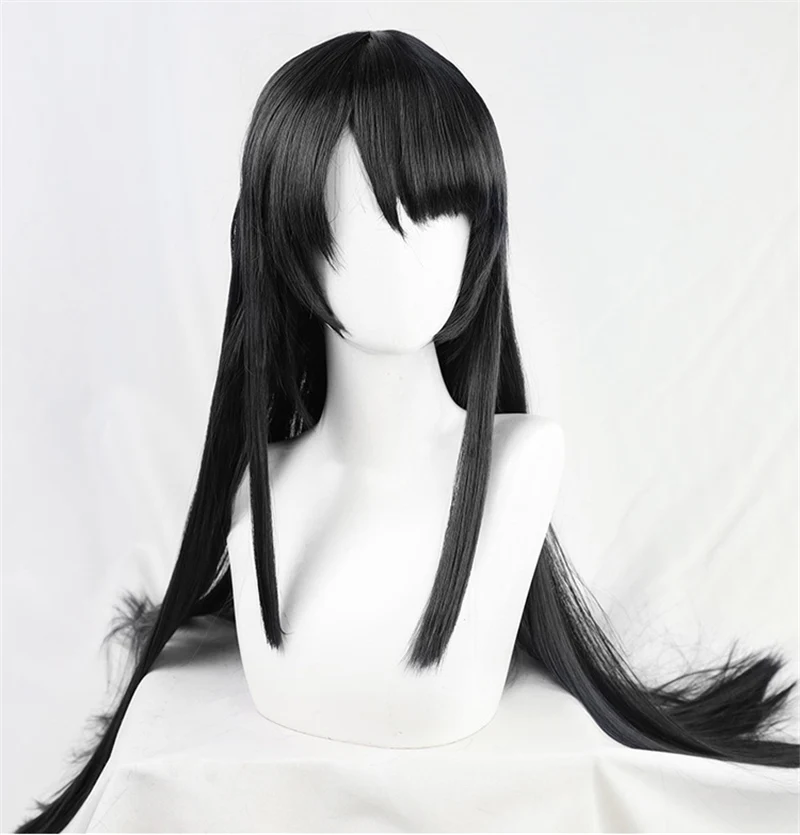 

FINAL FANTASY Rinoa Heartilly Cosplay Black Long Straight Hair Wigs + a wig cap