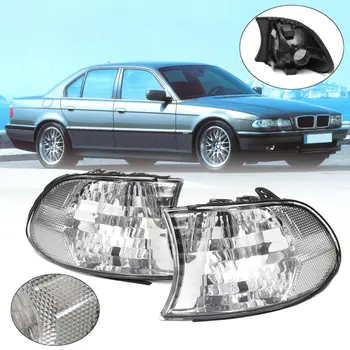 

Pair Corner Lights Side Light Clear Lens Turn Signal for BMW E38 7-Series 740i 740iL 750iL 1999 2000 2001 Marker light lens lam