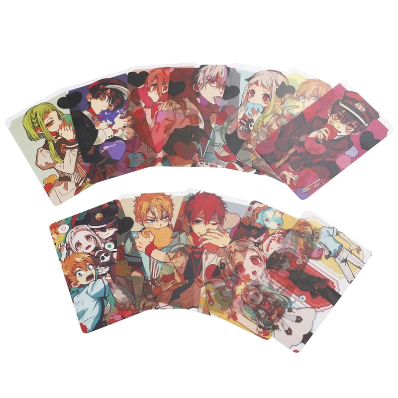 12 unids/set Anime Baño-a Hanako-kun tarjeta transparente tarjeta para el regalo de los niños