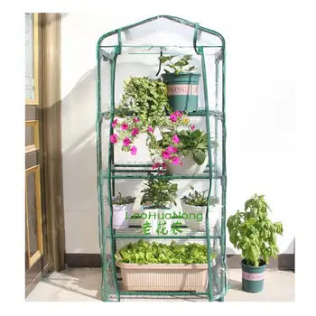 

1 Pc Mini Greenhouse 4 Tier Rack Stands Stylish Durable Garden Green House Balcony Plants House Plants Storage Supplies for Home