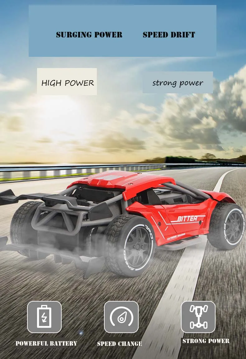 4WD RC Drift Racing высокая скорость зарядки сплава Модель 4 цвета дистанционный гоночный автомобиль игрушка 15 км/ч