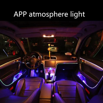 

LED Car Foot Light Ambient Lamp With Wireless Remote Music Control Multiple Modes Automotive Interior Decorative Lights 8m/6m