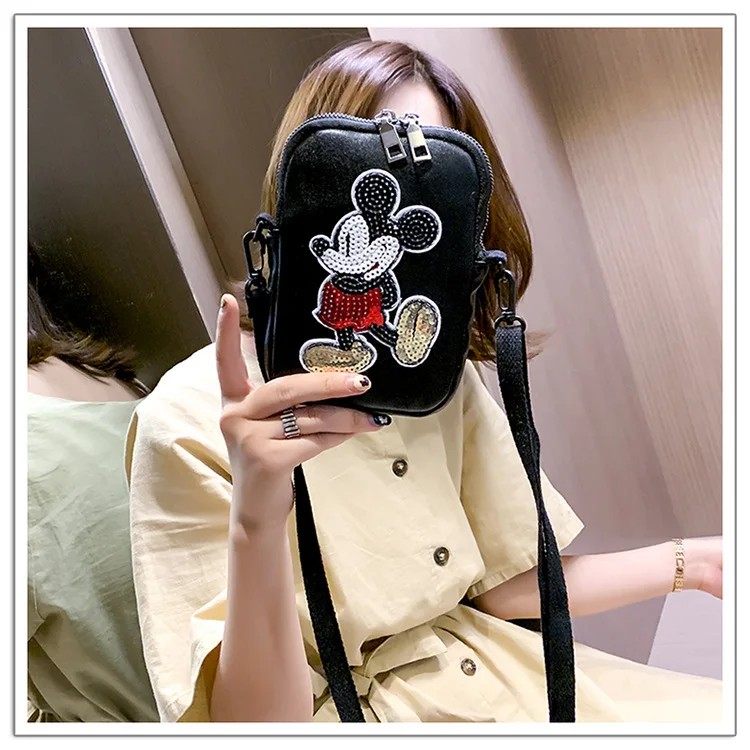 Disney shoulder bag Mickey mouse lady messenger shoulder cartoon bag female new casual messenger shoulder bag