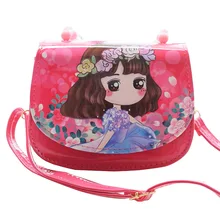 Искусственная кожа мультфильм принцесса монета кошелек кросс-боди телефон сумка для денег bolsa carteira feminina для маленьких девочек