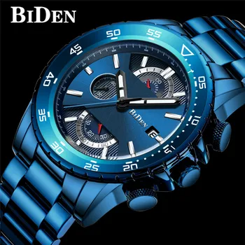 

Top Brand Luxury Chronograph Quartz Watch Men Sports Watches Military Army Male Wrist Watch Clock BIDEN relogio masculino