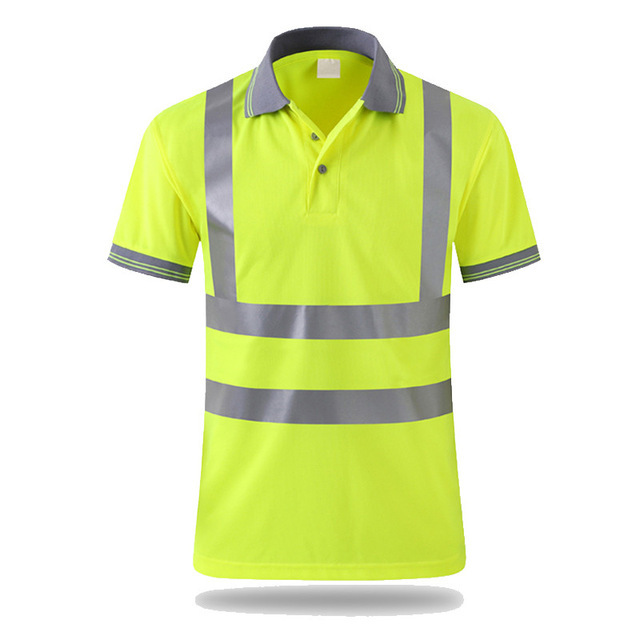 Reflective Shirts High Visibility Working T-shirt with Reflection Tapes Road Traffic Construction Security Tops Workwear