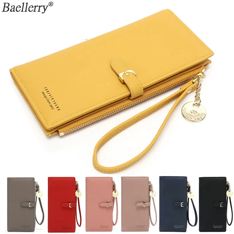 Baellerry, роскошный брендовый кошелек, женский модный длинный кошелек, многофункциональный, на молнии, кошелек для телефона, отделение для монет, держатель для карт, клатчи для женщин