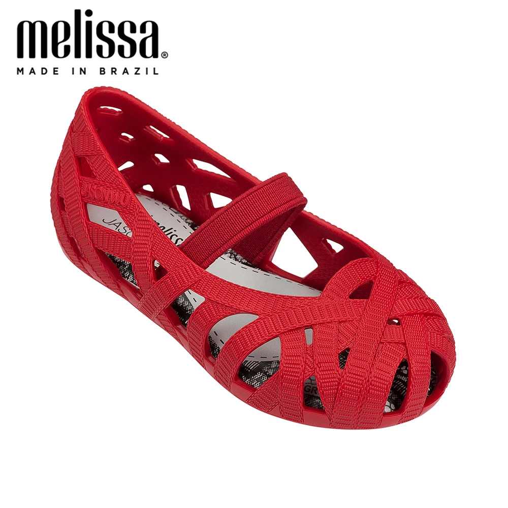 Melissa/сандалии в римском стиле Открытые сандалии для девочек Прозрачная обувь