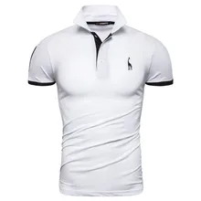 Прямая поставка, брендовая мужская футболка с вышивкой жирафа, повседневная мужская футболка из хлопка, большие S-3XL