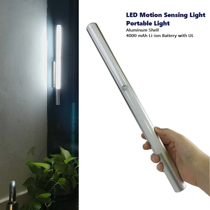 

LED Cabinet Lamp Night Light Motion Sensor Portable Lamp 4000mAh Durable Lamp Under Cupboard Wardrobe Bed Closet Stairs Lamp