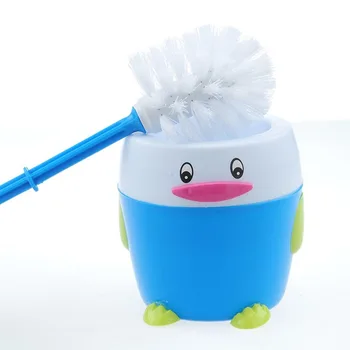 

Bathroom toilet brush With penguin base strong supplies Household cleaning products Plastic brush Dirty hand hygiene tools new
