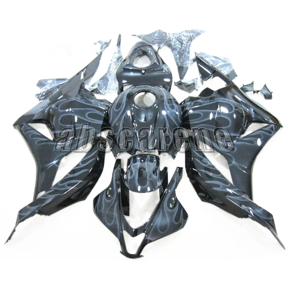Complete Fairing Kit For Honda CBR600RR F5 2009 2010 2011 2012 ABS Plastic Injection Motorcycle Bodywork Black With Blue Flames |
