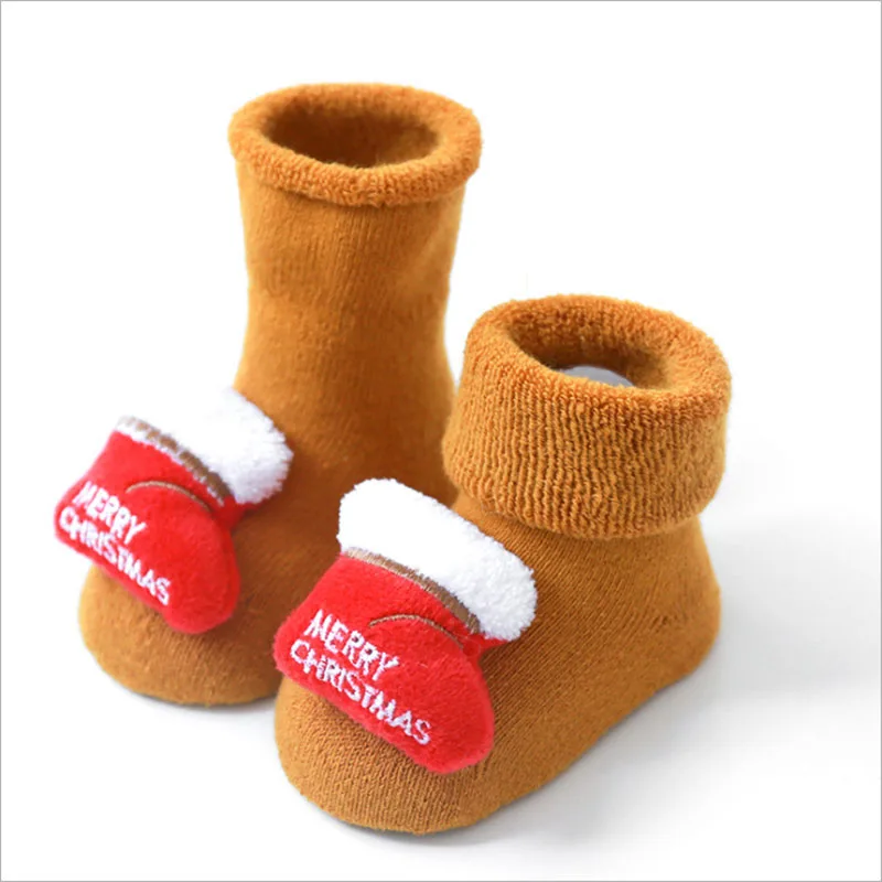 1 пара рождественских носков для маленьких девочек милые японские детские носки для мальчиков на осень и зиму, рождественские носки для малышей в подарок