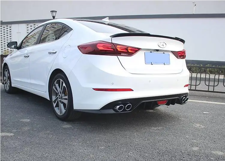 Защитный диффузор для заднего бампера Hyundai Elantra ABS 2016 2018 комплект кузова бампер