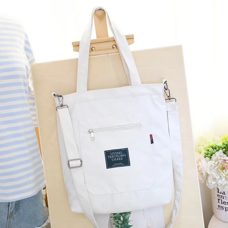 

Canvas Bag Female Shoulder Handbag Large Capacity Student Tutorial Bag Crossbody Bags For women