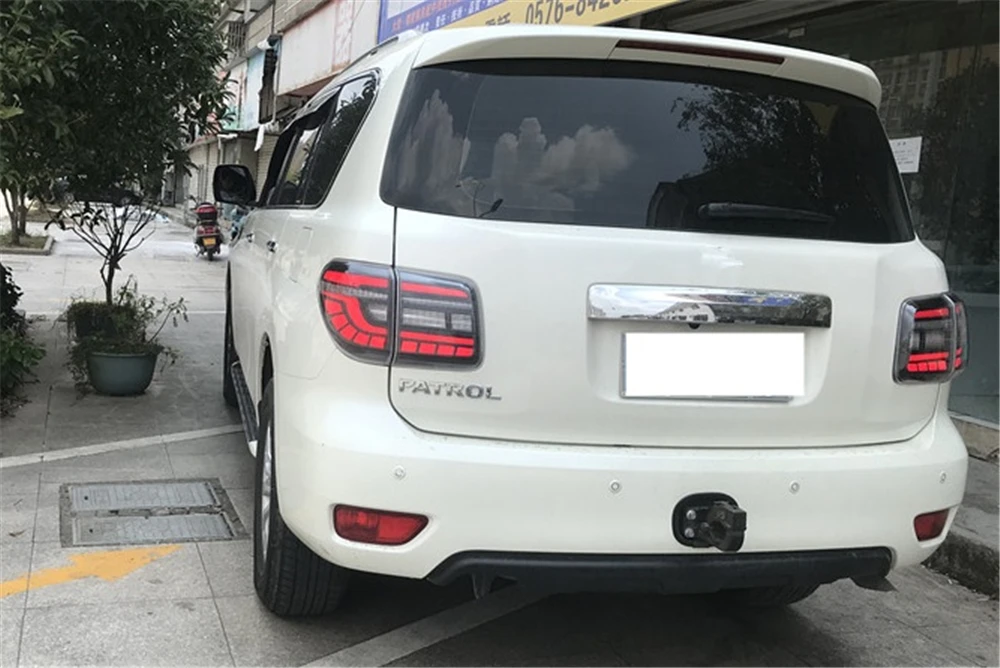 Автомобильный мигающий 1 пара задних фонарей для Nissan Patrol Задний фонарь 2012- светодиодный задний фонарь стояночный Задний сигнал тормоза