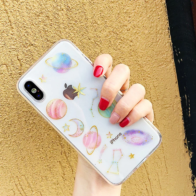 Epoxy Case For Huawei P smart 2018 Z Cases Planet Star TPU Cover For Huawei Mate 3